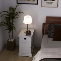 Costway Side End Table Nightstand With Charging Station Storage For Living Room Bedroom -DreamNest Store GUEST 3c9e1ed0 1e8c 48c4 8d67 5946704d51dd