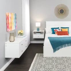 Floating 4 Drawers Dresser White - Prepac -DreamNest Store GUEST 3cb212af 5918 42f4 9c5a f982b0cbaf94