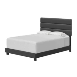 Caprice Faux Leather Channel Upholstered Platform Bed - Eco Dream -DreamNest Store GUEST 3cf95635 a9be 405c 9faf 619e96506c86