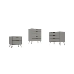 3pc Rockefeller Dresser And Nightstand Set - Manhattan Comfort -DreamNest Store GUEST 3dad55bc 580c 47da be32 f14eb657d4d1