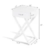 Costway Nightstand X-Shape Drawer Accent Side End Table Modern Home Furniture White