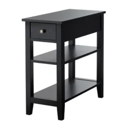 Costway 2 PCS 3Tier Nightstand Bedside Side End Table W/Double Shelves Black -DreamNest Store GUEST 3ed2c43d f493 4bde b5a0 5778904d8a85