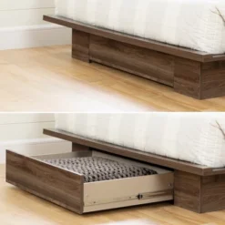 Queen Tao Platform Bed With Drawer Natural Walnut - South Shore 10 Queen Tao Platform Bed With Drawer Natural Walnut - South Shore -DreamNest Store GUEST 3ed9d762 59d1 4769 a6bb 3708fd20aae6