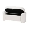 Oakes Boucle Upholstered Storage Bench Ivory - Baxton Studio