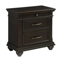 Brooks 3 Drawer Nightstand With USB Ports Black - Picket House Furnishings