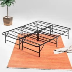Continental Sleep 14 Inch Quickbase Metal Mattress Platform Bed Frame Foundation With Steel Slats (No Box Spring Needed), Twin, Black -DreamNest Store GUEST 400912cc fdec 4d00 a7b7 0fa81bcdd57d