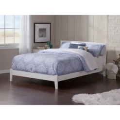 King Orlando Platform Bed White - AFI