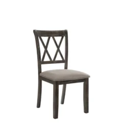 Set Of 2 20" Claudia Fabric Dining Chairs Weathered Gray - Acme Furniture -DreamNest Store GUEST 40a6c059 ecd6 4f89 a6b6 7c9b0580b3fe