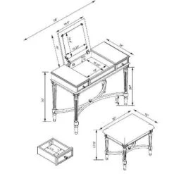 Cyndi Wash Vanity Gray - Linon -DreamNest Store GUEST 40e5a18f f066 4840 a687 d3507dd73792