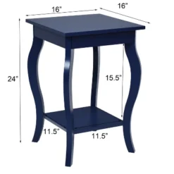 Costway Set Of 2 NightStands Side Table End Table Accent Table W/ Shelf Indigo