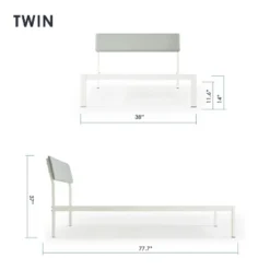 Kera Metal Platform Bed With Angled Upholstered Headboard - Mellow 13 Kera Metal Platform Bed With Angled Upholstered Headboard - Mellow -DreamNest Store GUEST 41339223 a31a 47b1 8164 da335ea1abf8