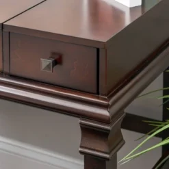 Home Angela Vanity Set Walnut - Linon -DreamNest Store GUEST 4144abb7 ea59 4aa9 a559 3a47e7404603