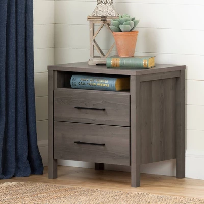 Gravity 2 Drawer Nightstand - South Shore 1 Gravity 2 Drawer Nightstand - South Shore