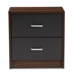 Hansel 2 Drawer And Finished Nightstand Brown/Gray - Baxton Studio 9 Hansel 2 Drawer And Finished Nightstand Brown/Gray - Baxton Studio -DreamNest Store GUEST 426afb88 e058 448d a1d5 c738f37b80c3