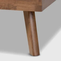 Devan Fabric Upholstered Walnut Finished Platform Bed - Baxton Studio -DreamNest Store GUEST 427c036e b653 45cc bf62 fafba8eeec2e