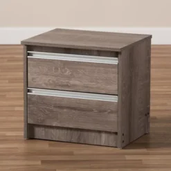 Gallia Modern And Contemporary Oak Finished 2 Drawer Nightstand Brown - Baxton Studio 14 Gallia Modern And Contemporary Oak Finished 2 Drawer Nightstand Brown - Baxton Studio -DreamNest Store GUEST 438a6de7 4a0b 4bad 87d2 9c7f3f1e5d01