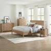 5pc Arden Wood Bedroom Set With Two 2 Drawer Nightstands Light Driftwood - Alaterre Furniture