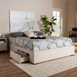 Leni Bed Frame - Baxton Studio 16 Leni Bed Frame - Baxton Studio -DreamNest Store GUEST 440fa529 08d8 40cf a20d 657b0297783c