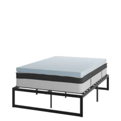 Flash Furniture 14 Inch Metal Platform Bed Frame With 12 Inch Pocket Spring Mattress In A Box And 3 Inch Cool Gel Memory Foam Topper -DreamNest Store GUEST 44abbc70 3035 4edb 8e85 43888c0f2fd5