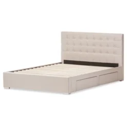 Queen Rene Modern And Contemporary Fabric 4 Drawer Storage Platform Bed - Baxton Studio 14 Queen Rene Modern And Contemporary Fabric 4 Drawer Storage Platform Bed - Baxton Studio -DreamNest Store GUEST 44dbda8d 5f16 454b a6e6 5bd43c1c5284