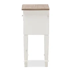 Dauphine 1 Drawer Provincial Style Oak And Distressed Finish Wood Nightstand White - Baxton Studio 9 Dauphine 1 Drawer Provincial Style Oak And Distressed Finish Wood Nightstand White - Baxton Studio -DreamNest Store GUEST 45020025 12f0 4b70 ac71 5624202745ec
