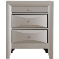 Passion Furniture Marilla 3-Drawer Nightstand (28 In. H X 17 In. W X 23 In. D) -DreamNest Store GUEST 45d0c1af 11f9 4edc 8b87 f97b4d5d24c1