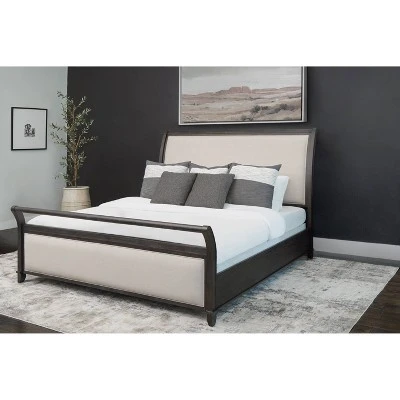 3pc Cindi Sleigh Bedroom Set Gray - Abbyson Living 2 3pc Cindi Sleigh Bedroom Set Gray - Abbyson Living - Image 2