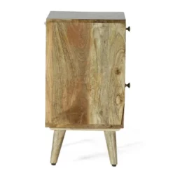 Lytle Boho Handcrafted Mango Wood Nightstand With Storage Natural - Christopher Knight Home -DreamNest Store GUEST 46871a23 c391 4d0e a850 6df4b21a744c