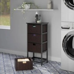 36.81" Omaha Storage Rack With Baskets Black - Winsome -DreamNest Store GUEST 46a74efc 5d84 4fdb 8845 474ea2f64c09