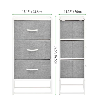 MDesign Vertical Dresser Storage Tower With 3 Drawers 3 MDesign Vertical Dresser Storage Tower With 3 Drawers - Image 3