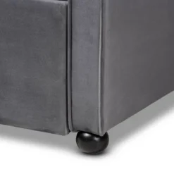 Freda Velvet Fabric Upholstered Button Tufted Daybed With Trundle - Baxton Studio -DreamNest Store GUEST 46c0f85e 9491 4fd8 8ebc 126c85282a73