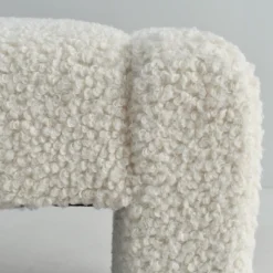 Kaia 47" Minimalist Aesthetic Look Teddy Waterfall Upholstered Bench-The Pop Maison -DreamNest Store GUEST 47447047 3ebf 4698 828e 032437ce5322