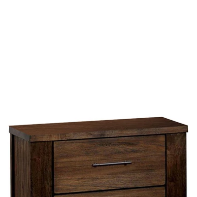 Transitional Nightstand Oak - Benzara 1 Transitional Nightstand Oak - Benzara