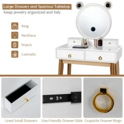 Costway Vanity Dressing Table Set Touch Screen Dimming Mirror 12 Costway Vanity Dressing Table Set Touch Screen Dimming Mirror -DreamNest Store GUEST 483832fa 7175 4ec0 bae3 991a21e26a90