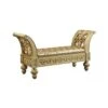 66" Seville PU Bench Gold Finish - Acme Furniture