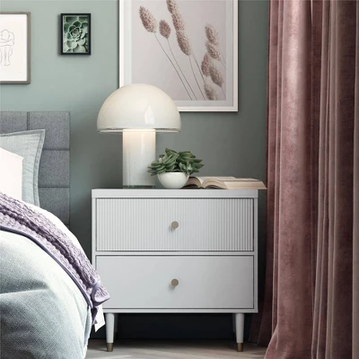 Elizabeth Nightstand Gray - CosmoLiving By Cosmopolitan 2 Elizabeth Nightstand Gray - CosmoLiving By Cosmopolitan - Image 2