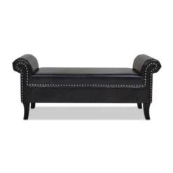 Jennifer Taylor Home Kathy Roll Arm Entryway Accent Bench -DreamNest Store GUEST 49691451 976c 46c2 827e 8b3e667ccff4