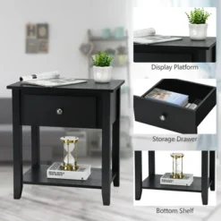 Costway Nightstand Beside Table Chest Sofa Table End Table Accent Table White 18 Costway Nightstand Beside Table Chest Sofa Table End Table Accent Table White -DreamNest Store GUEST 4979f88c 4181 438c 82ac b01b94b3ce00