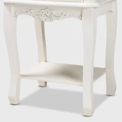 Amalie 2 Drawer Wood Nightstand White/Oak - Baxton Studio -DreamNest Store GUEST 4a3fb85e cc04 4257 b9e8 0d753b845318