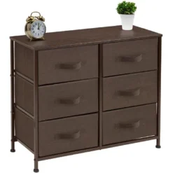 Sorbus Drawer Fabric Dresser For Bedroom Home Brown