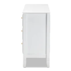 6 Drawer Naomi Wood Bedroom Dresser White/Gold - Baxton Studio -DreamNest Store GUEST 4b39536a 9e1f 4760 bbe6 a15ae21ee757