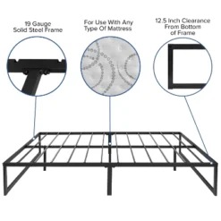 Flash Furniture 14 Inch Metal Platform Bed Frame With 12 Inch Pocket Spring Mattress In A Box (No Box Spring Required) - Full 13 Flash Furniture 14 Inch Metal Platform Bed Frame With 12 Inch Pocket Spring Mattress In A Box (No Box Spring Required) - Full -DreamNest Store GUEST 4c080528 8ddb 4d65 b657 aa2a343f4e90