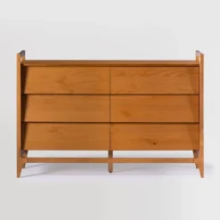 Mid-Century Modern Solid Wood Paneled 6 Drawer Dresser - Saracina Home -DreamNest Store GUEST 4c28a463 5c78 467e 8d4d b4df70cd00b9