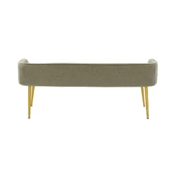 Emilio Modern 55.25" Wide Upholstered Low Back Bench With Sturdy Golden Metal Tapered Leg| ARTFUL LIVING DESIGN -DreamNest Store GUEST 4c67874d 3761 4cd8 aab6 3c8b62da8708