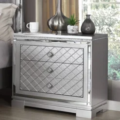 5pc Tenaya Bedroom Set Silver/Gray - HOMES: Inside + Out -DreamNest Store GUEST 4cc63c64 b109 4fa1 9f38 04d7fb3d3c3b