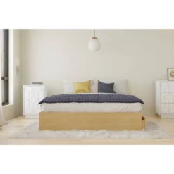 2pc Albatros Bedroom Set Natural Maple/White - Nexera -DreamNest Store GUEST 4ce16c1b b9c2 4ec6 8a25 49c654b33322