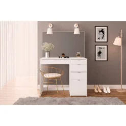 Linden Vanity With Mirror White - Polifurniture -DreamNest Store GUEST 4ceba655 1d57 4304 be6b 13415846f673