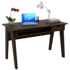 Costway Vanity Table With Flip Mirror Writing Computer Desk Storage Drawer Walnut -DreamNest Store GUEST 4d1e10a2 5fbf 4681 8b76 88acd42e0619