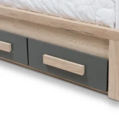 Twin Pandora Modern And Contemporary Two Tone 2 Drawer Size Storage Platform Bed Dark Gray/Natural - Baxton Studio 17 Twin Pandora Modern And Contemporary Two Tone 2 Drawer Size Storage Platform Bed Dark Gray/Natural - Baxton Studio -DreamNest Store GUEST 4d7d2423 1db5 4472 9558 9fb0118d0000