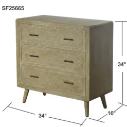 Crestmore Danko Three Drawer Chest Distressed White - StyleCraft -DreamNest Store GUEST 4e3babe1 367d 4603 81ad 790f21f511fe